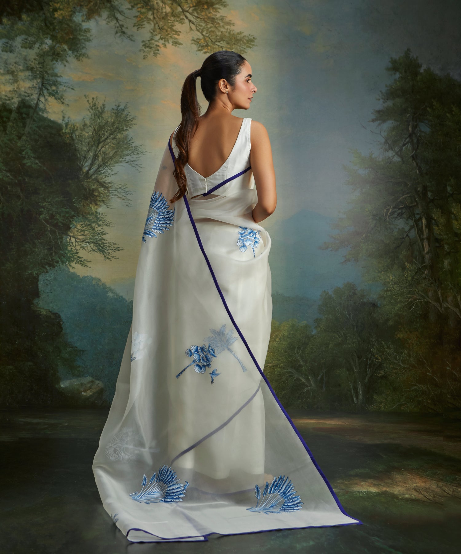 Indigo Feathered Canopy