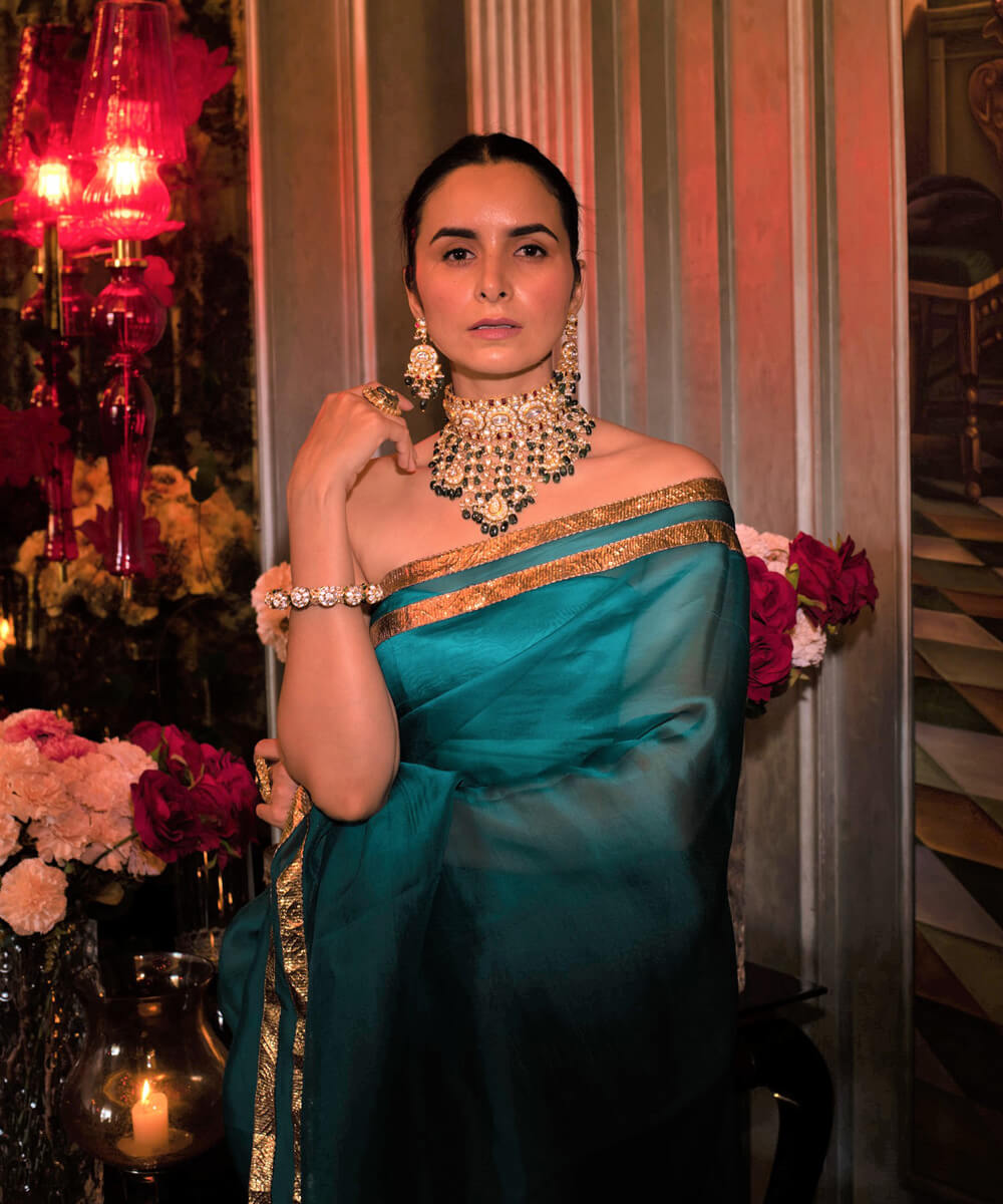 Emerald-Green-saree-image-1