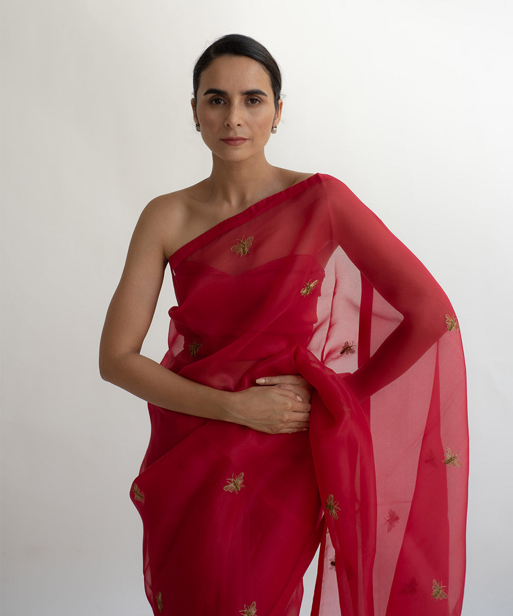 erle red saree products images