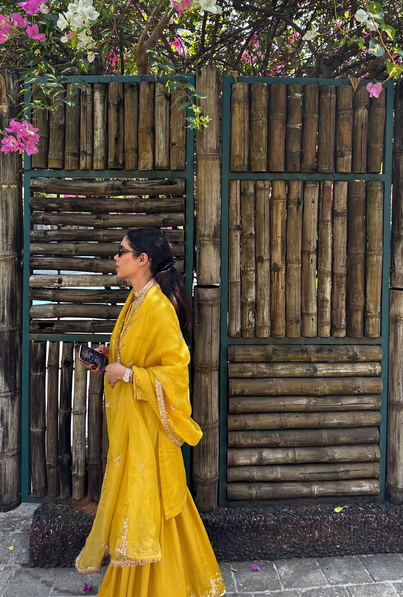 Mustard Heritage Heirloom Sharara Set