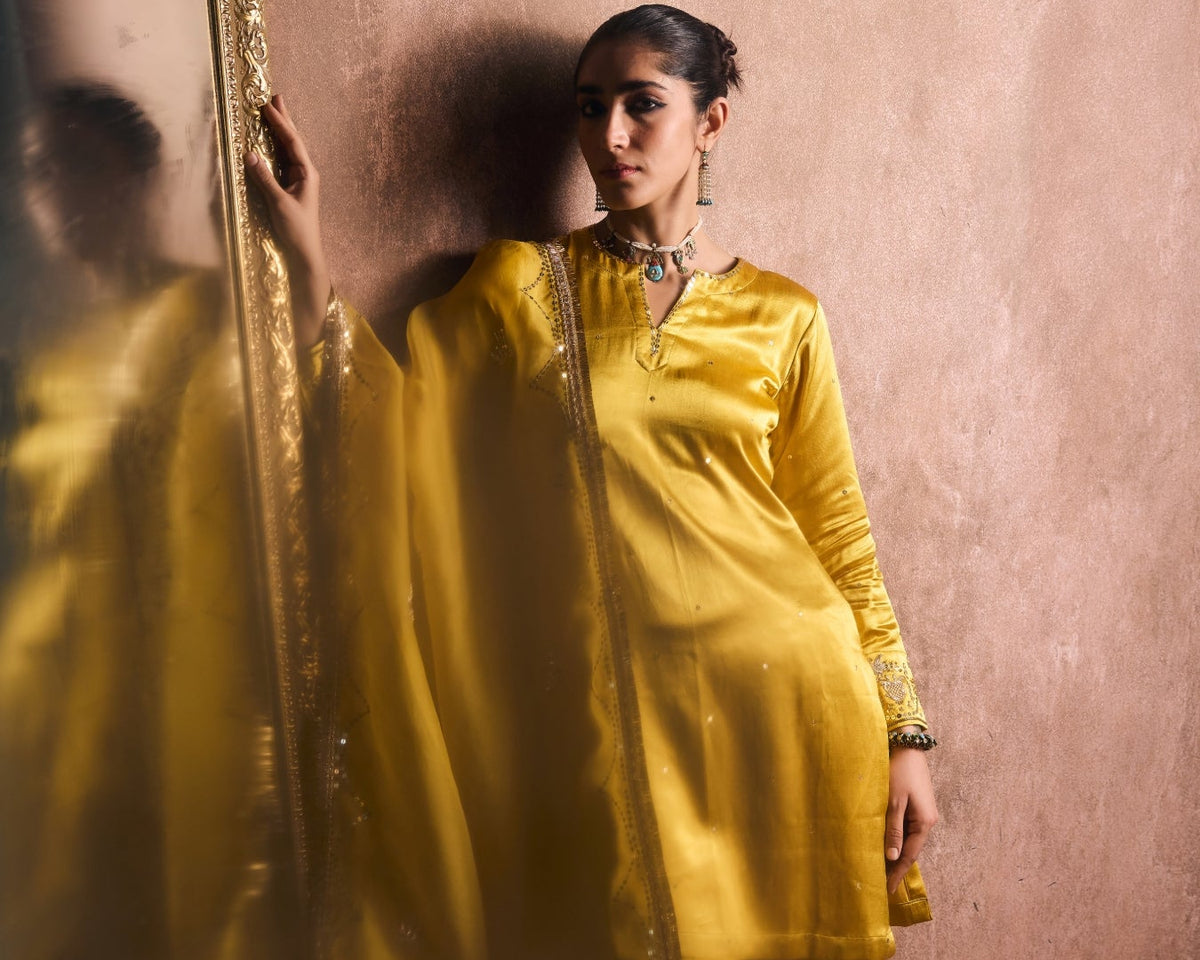 Mustard Heritage Heirloom Sharara Set
