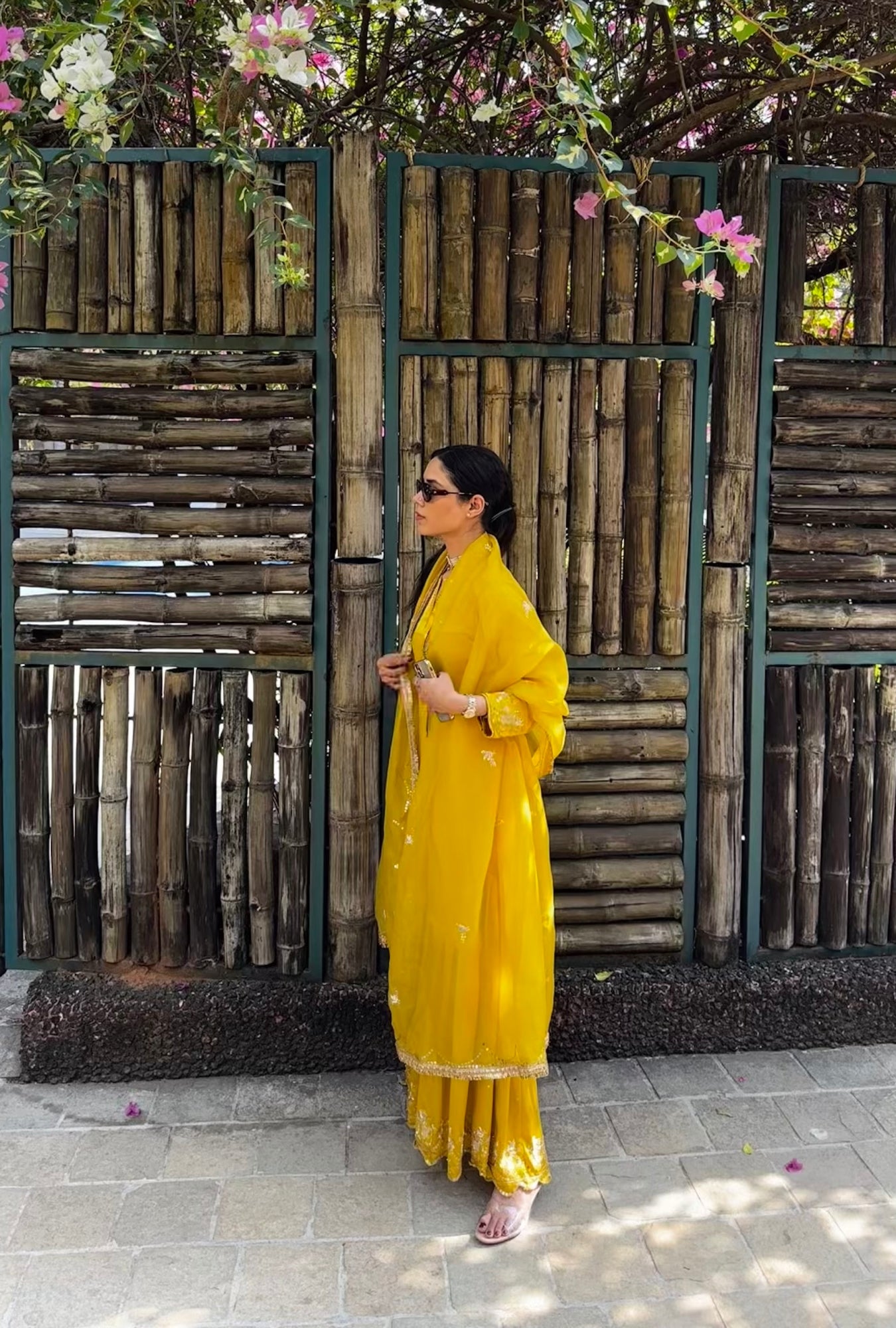 Mustard Heritage Heirloom Sharara Set