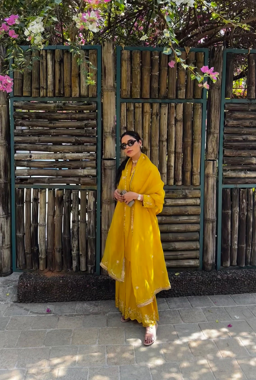 Mustard Heritage Heirloom Sharara Set