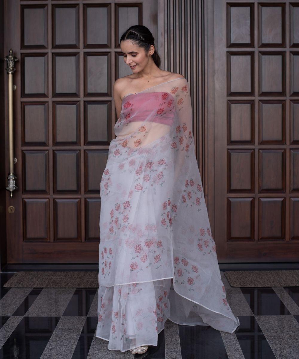 rose grey saree product image