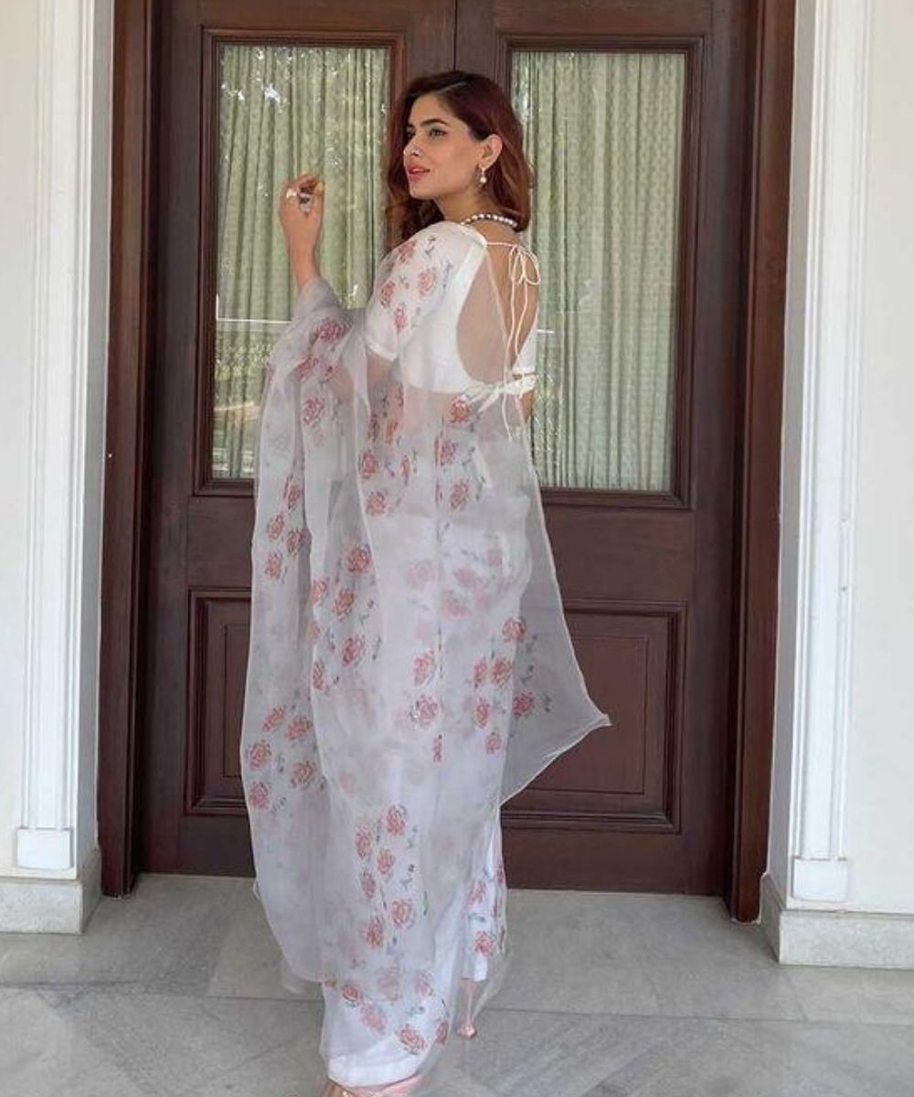 rose grey saree product image
